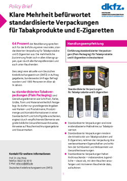 Klare Mehrheit befürwortet standardisierte Verpackungen für Tabakprodukte und E-Zigare-0